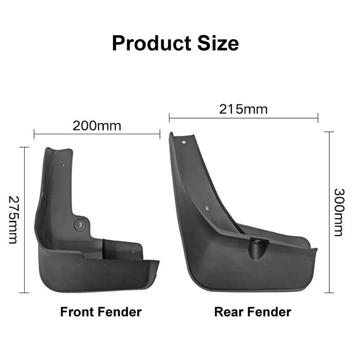 For Mitsubishi Eclipse Cross 2018-2020 4Pcs / Set Car Auto Soft Plastic Splash Flaps Fender Guard