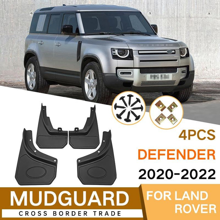 For Landrover Defender 2020-2022 4Pcs / Set Car Auto Soft Plastic Splash Flaps Fender Guard