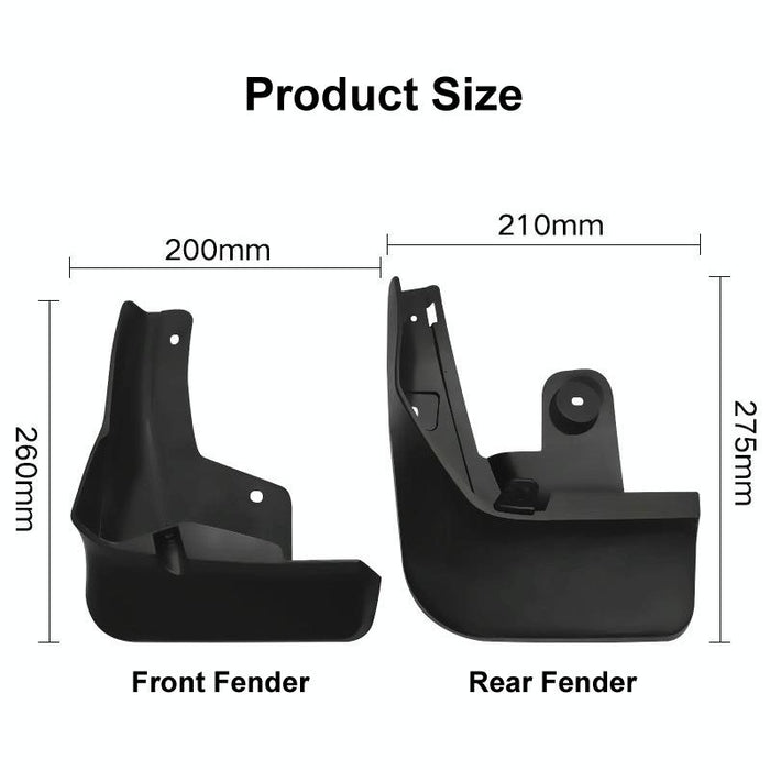 For Toyota Raize / Daihatsu Rocky 2020-2021 4Pcs / Set Car Auto Soft Plastic Splash Flaps Fender Guard