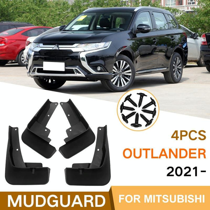 For Mitsubishi Outlander 2021 4Pcs / Set Car Auto Soft Plastic Splash Flaps Fender Guard