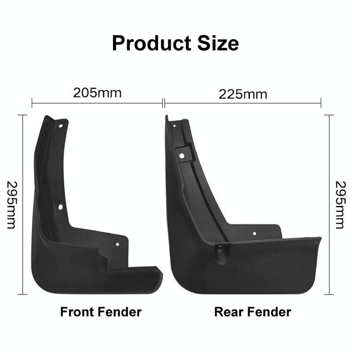 For Toyota Avanza 2022 4Pcs / Set Car Auto Soft Plastic Splash Flaps Fender Guard