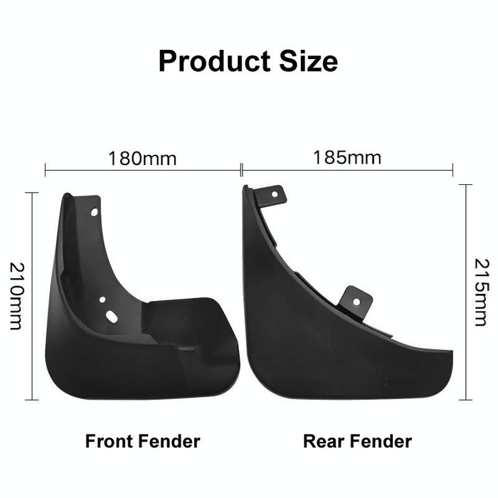 For Skoda Fabia Mk2 5J 2007-2011 4Pcs / Set Car Auto Soft Plastic Splash Flaps Fender Guard