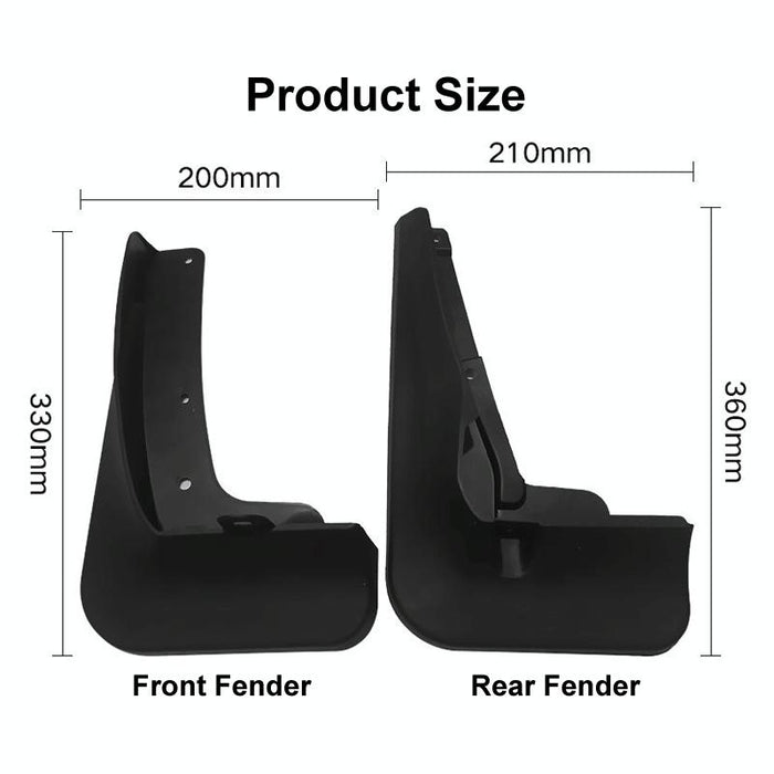 For Toyota Highlander 2021-2022 4Pcs / Set Car Auto Soft Plastic Splash Flaps Fender Guard