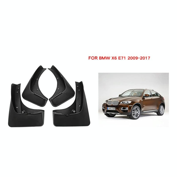For Bmw X6 E71 2009-2017 4Pcs / Set Car Auto Soft Plastic Splash Flaps Fender Guard