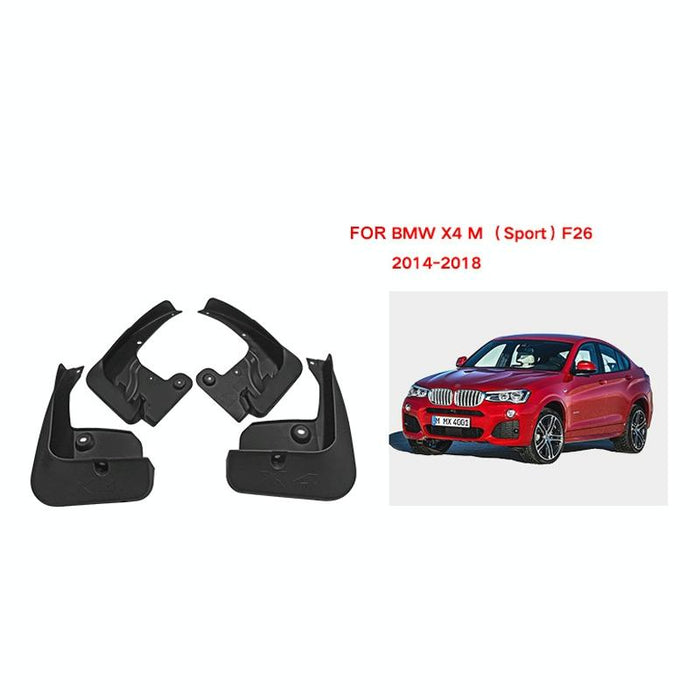 For Bmw X4 M Sports F26 2014-2018 4Pcs / Set Car Auto Soft Plastic Splash Flaps Fender Guard