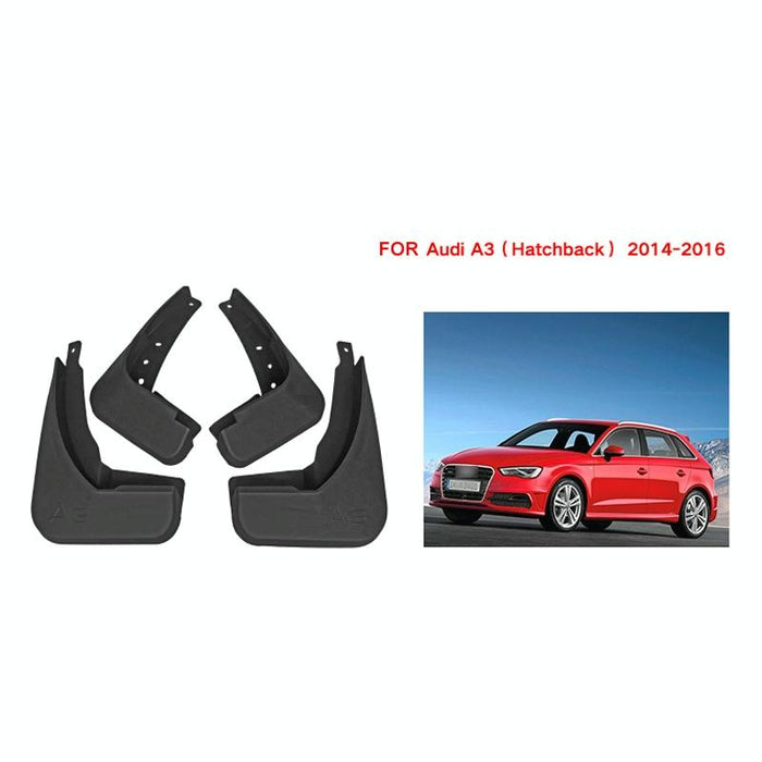 For Audi A3 Hatchback 2014-2016 4Pcs / Set Car Auto Soft Plastic Splash Flaps Fender Guard