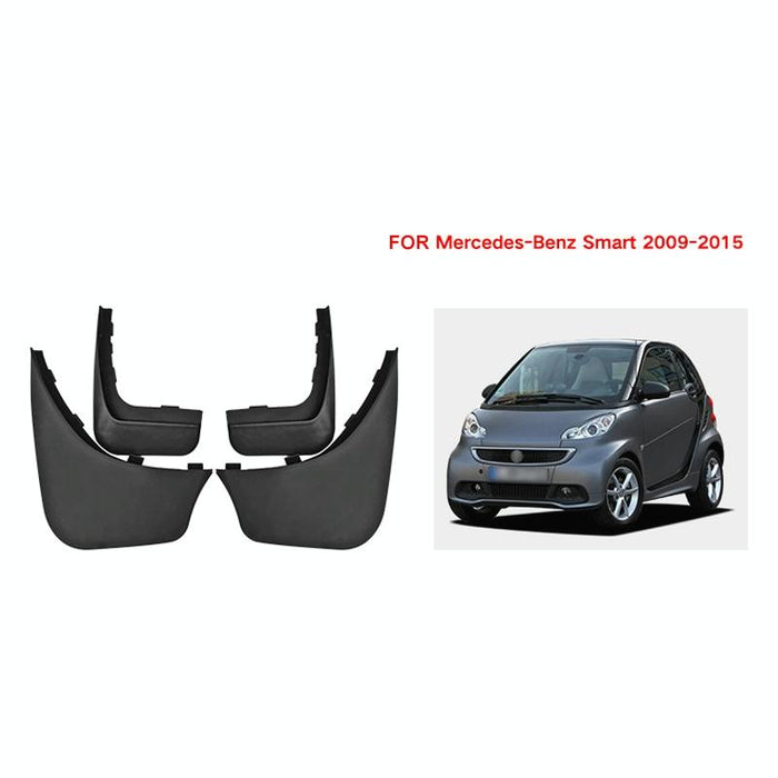 For Mercedes-Benz Smart 2009-2015 4Pcs / Set Car Auto Soft Plastic Splash Flaps Fender Guard