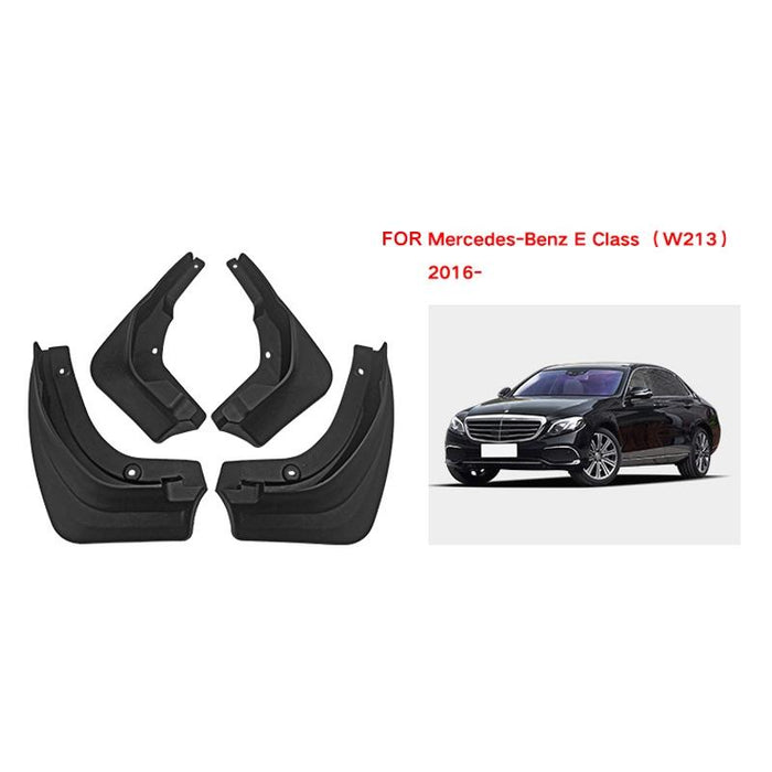 For Mercedes-Benz E-Class 2016-2023 4Pcs / Set Car Auto Soft Plastic Splash Flaps Fender Guard