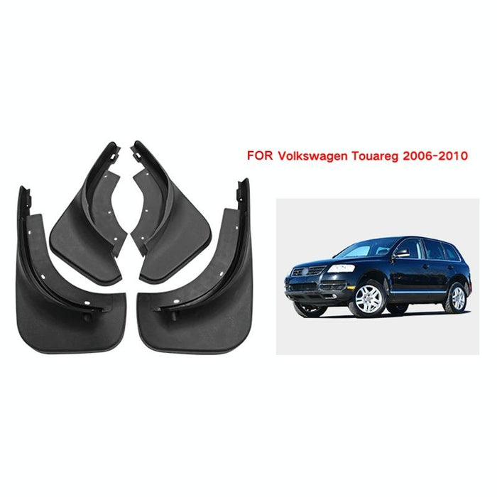 For Volkswagen Touareg 2005-2010 4Pcs / Set Car Auto Soft Plastic Splash Flaps Fender Guard Without Wheel Eyebrow