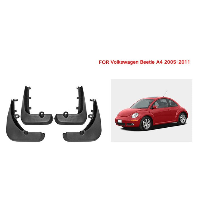 For Volkswagen Beetle 2005-2011 4Pcs / Set Car Auto Soft Plastic Splash Flaps Fender Guard