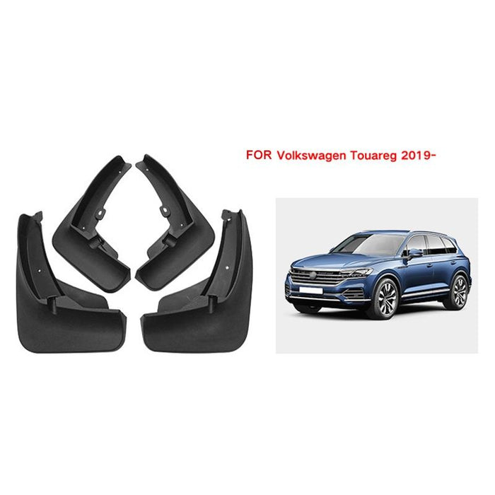 For Volkswagen Touareg 2019 4Pcs / Set Car Auto Soft Plastic Splash Flaps Fender Guard