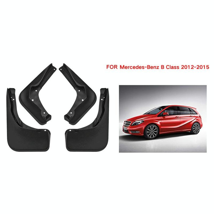For Mercedes-Benz B-Class 2012-2015 4Pcs / Set Car Auto Soft Plastic Splash Flaps Fender Guard