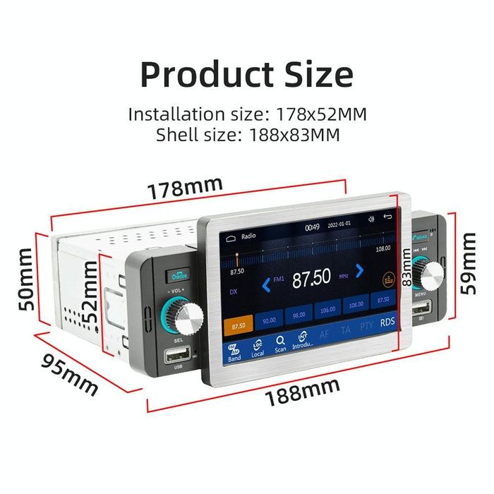 5 Inch Allwinner Melis F133 Car Mp5 Inch Player - Carplay Bt Usb Fm