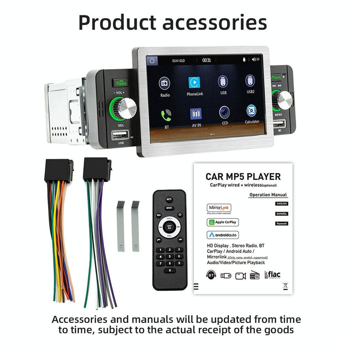 5 Inch Allwinner Melis F133 Car Mp5 Inch Player - Carplay Bt Usb Fm