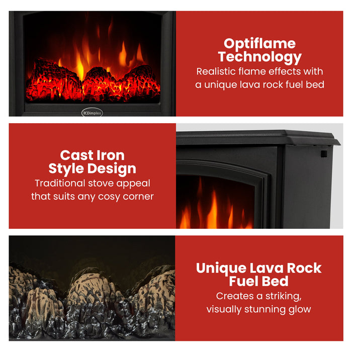 2Kw Casper Optiflame Portable Electric Stove