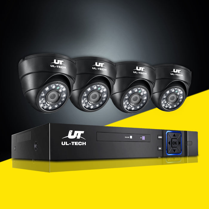 Goslash Picks Ul-tech Cctv Camera Security System Home 8ch Dvr 1080p Ip Day Night 4 Dome