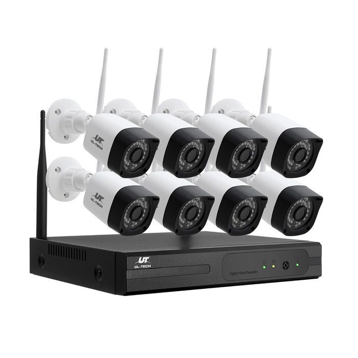 3Mp Wireless Cctv 8Ch 8 Square Camera