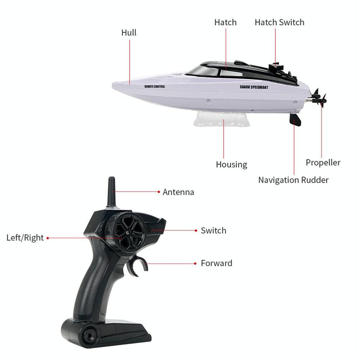 2.4G Rc Shark Boat Remote Control Boats