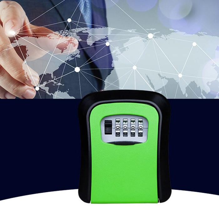 Secure Wall Cabinet Key Box Password Lock For Door Security Metal Storage Box