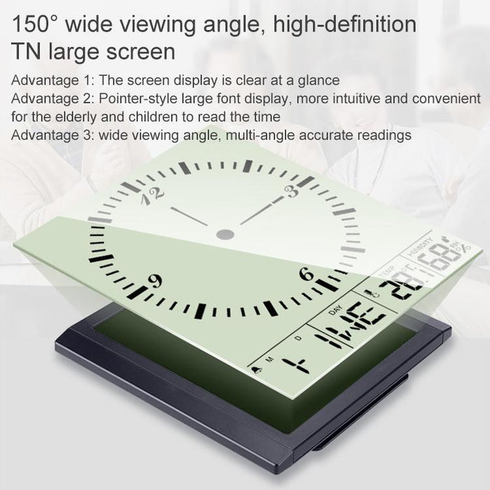 Large Screen Multifunction Clock With Thermometer & Hygrometer