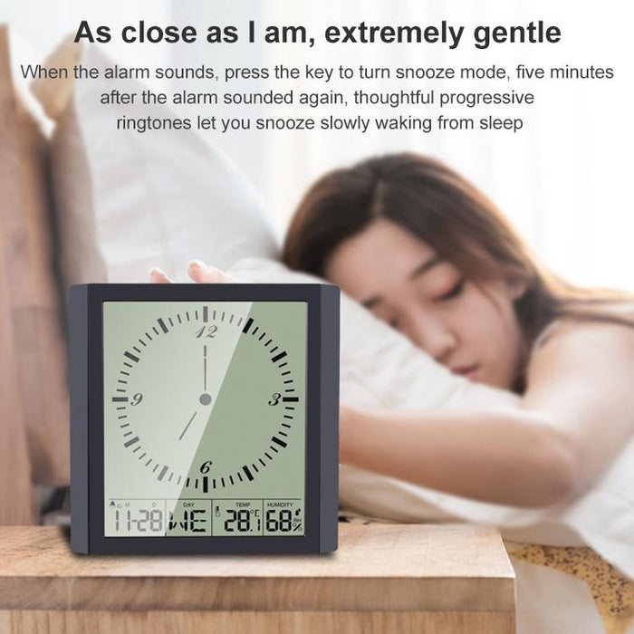 Large Screen Multifunction Clock With Thermometer & Hygrometer