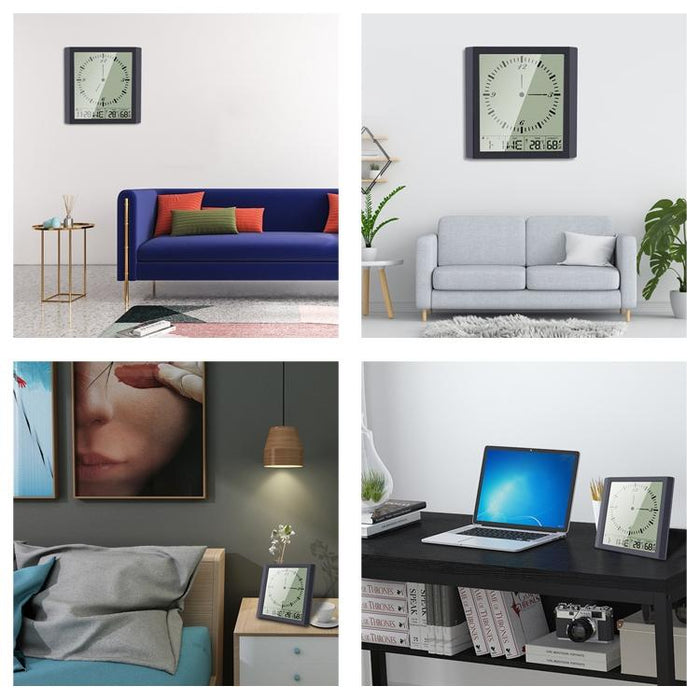 Large Screen Multifunction Clock With Thermometer & Hygrometer