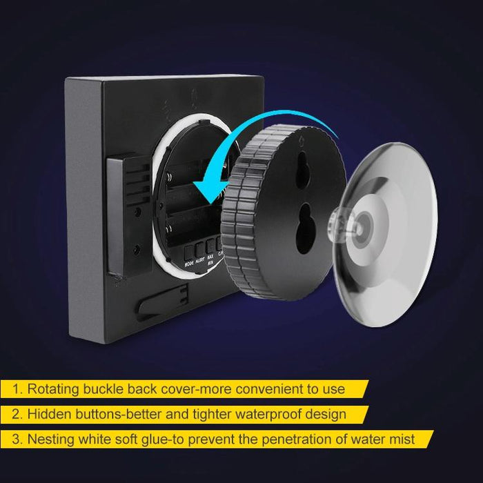 Waterproof Bathroom Clock With Timer & Thermometer