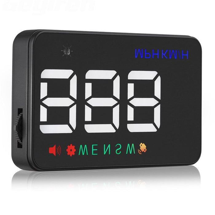 3.5 Inch Car Hud With Gps 2 Display Modes Light Sensors Speed & Compass Speed Alarm