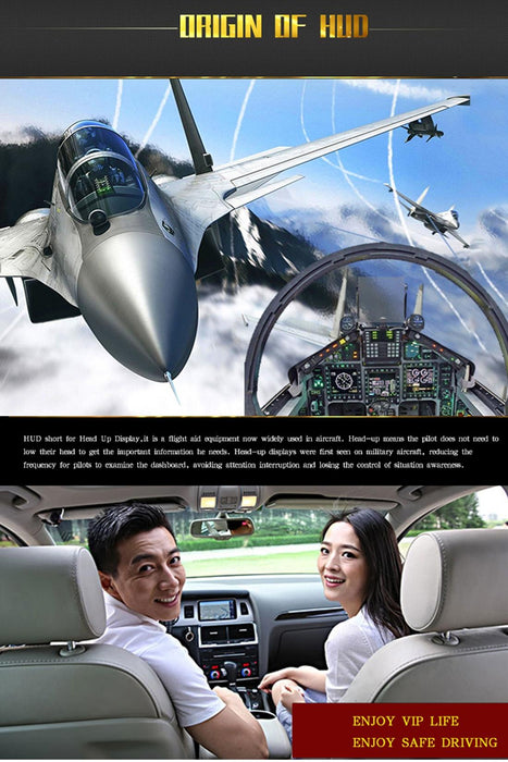 3.5 Inch Car Hud With Gps 2 Display Modes Light Sensors Speed & Compass Speed Alarm