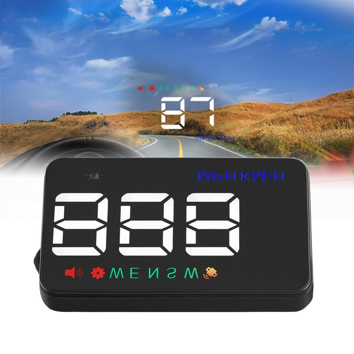 3.5 Inch Car Hud With Gps 2 Display Modes Light Sensors Speed & Compass Speed Alarm