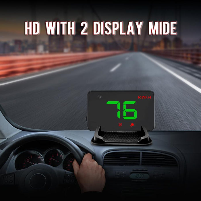 3.5 Inch Car Hud With Gps 2 Display Modes Light Sensors Speed & Compass Speed Alarm