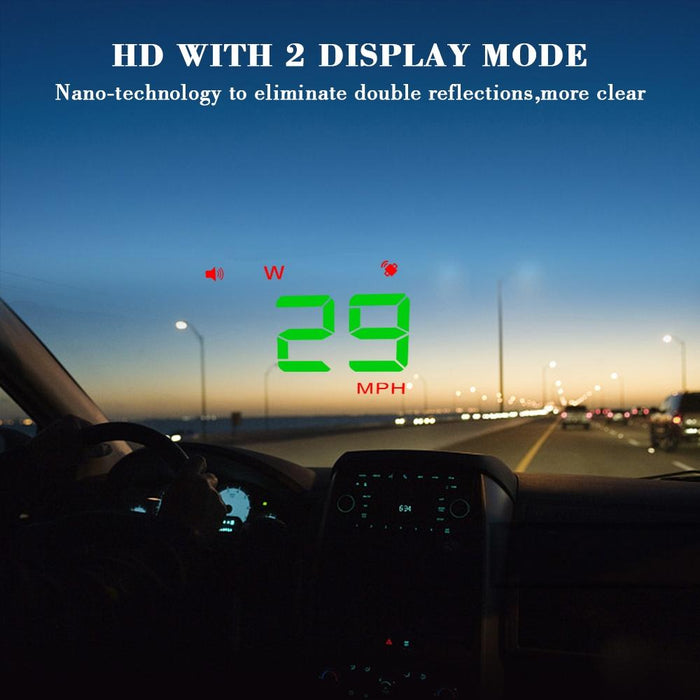 3.5 Inch Car Hud With Gps 2 Display Modes Light Sensors Speed & Compass Speed Alarm