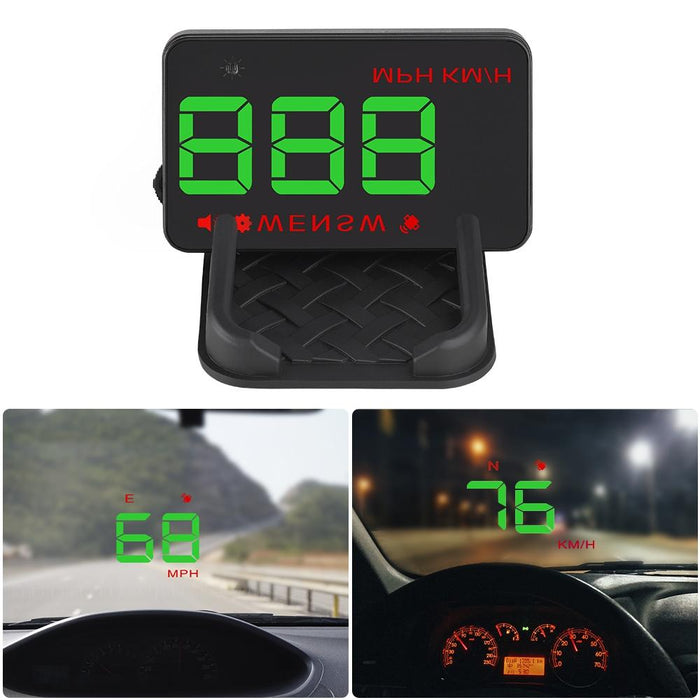 3.5 Inch Car Hud With Gps 2 Display Modes Light Sensors Speed & Compass Speed Alarm