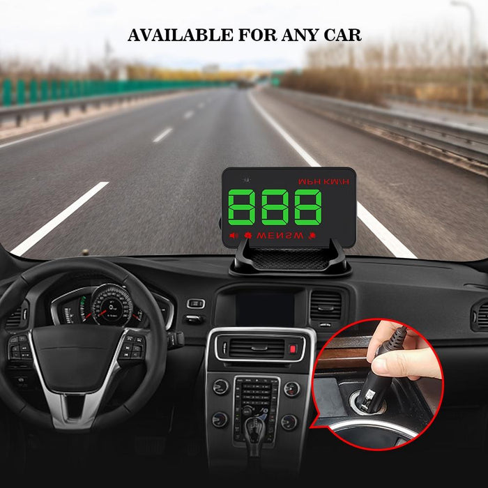 3.5 Inch Car Hud With Gps 2 Display Modes Light Sensors Speed & Compass Speed Alarm