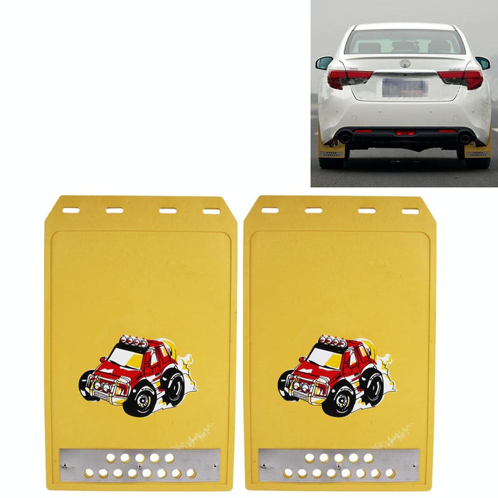 Premium Heavy Duty Molded Splash Front And Rear Mud Flaps Fender Guard Medium Size Random Pattern Delivery