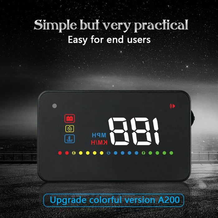 3.5 Inch Vehicle Head Up Display Car Speed Engine Revs Water Temp Voltage