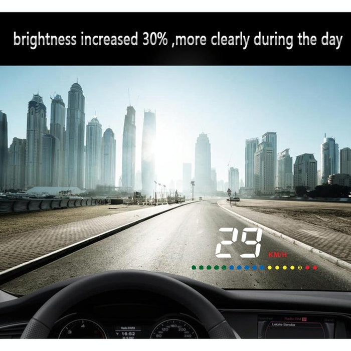 3.5 Inch Vehicle Head Up Display Car Speed Engine Revs Water Temp Voltage