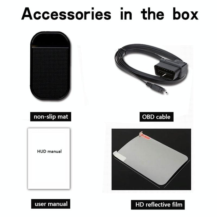 3.5 Inch Vehicle Head Up Display Car Speed Engine Revs Water Temp Voltage