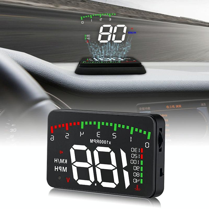 3.5 Inch Vehicle Head Up Display Car Speed Engine Revs Water Temp Voltage Mileage