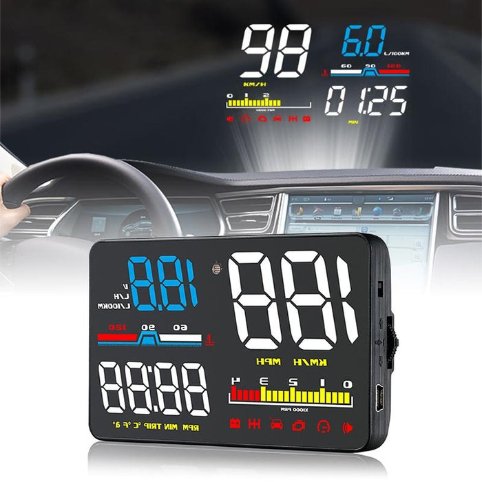 5 Inch Obd2 Head Up Display Car Speed Revolving Speed Water Temp Battery Voltage