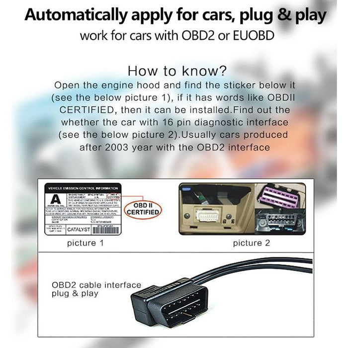 5 Inch Obd2 Head Up Display Car Speed Revolving Speed Water Temp Battery Voltage