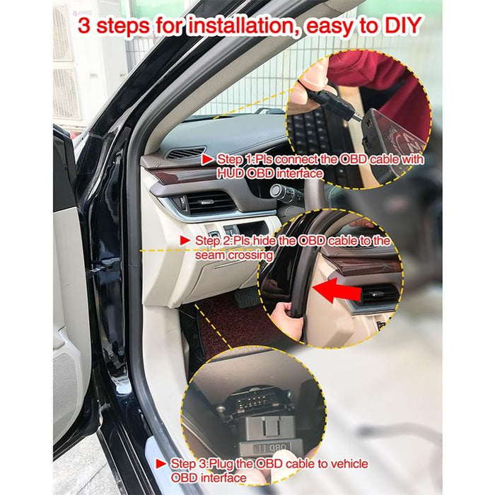 4 Inch Obd2+Gps Head Up Display Car Speed Revolving Speed Water Temp Battery Voltage Running Speed & Distance