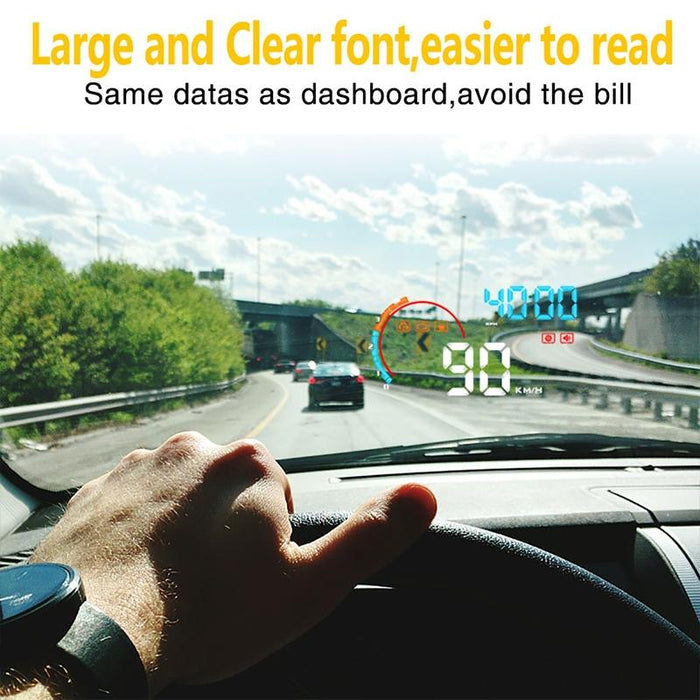 4 Inch Obd2+Gps Head Up Display Car Speed Revolving Speed Water Temp Battery Voltage Running Speed & Distance