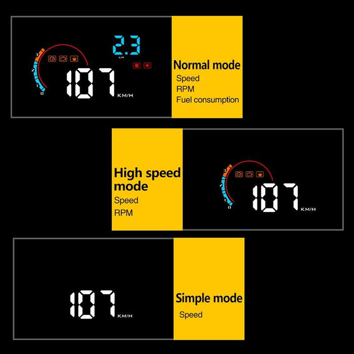 4 Inch Obd2+Gps Head Up Display Car Speed Revolving Speed Water Temp Battery Voltage Running Speed & Distance