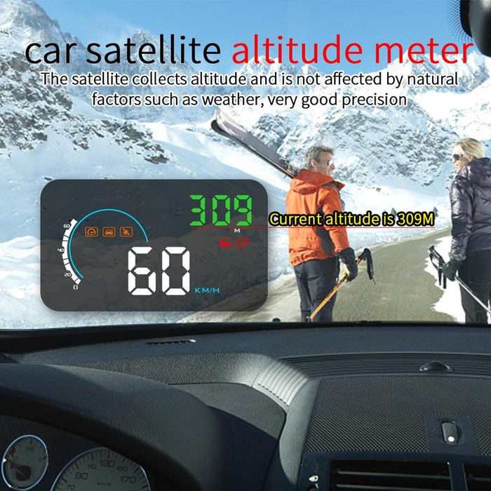 4 Inch Gps Head Up Display Speed Direction Distance Kilometres