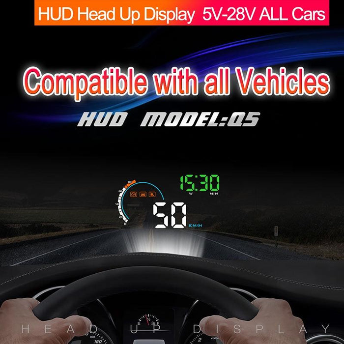 4 Inch Gps Head Up Display Speed Direction Distance Kilometres