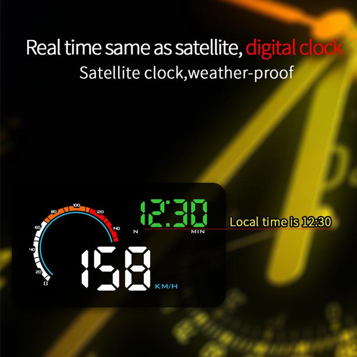 4 Inch Gps Head Up Display Speed Direction Distance Kilometres