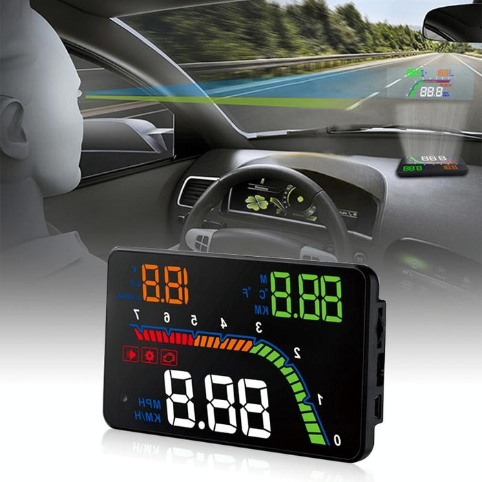 4 Inch Obd2 Head Up Display Car Speed Revolving Speed Fuel Consumption Fault Code Detection & Elimination