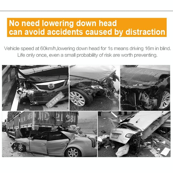 4 Inch Obd2 Head Up Display Car Speed Revolving Speed Fuel Consumption Fault Code Detection & Elimination