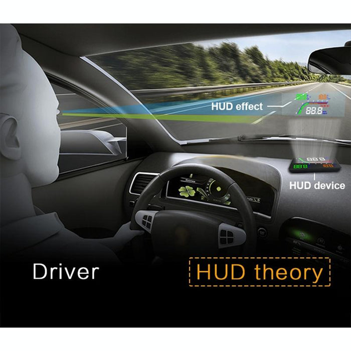 4 Inch Obd2 Head Up Display Car Speed Revolving Speed Fuel Consumption Fault Code Detection & Elimination